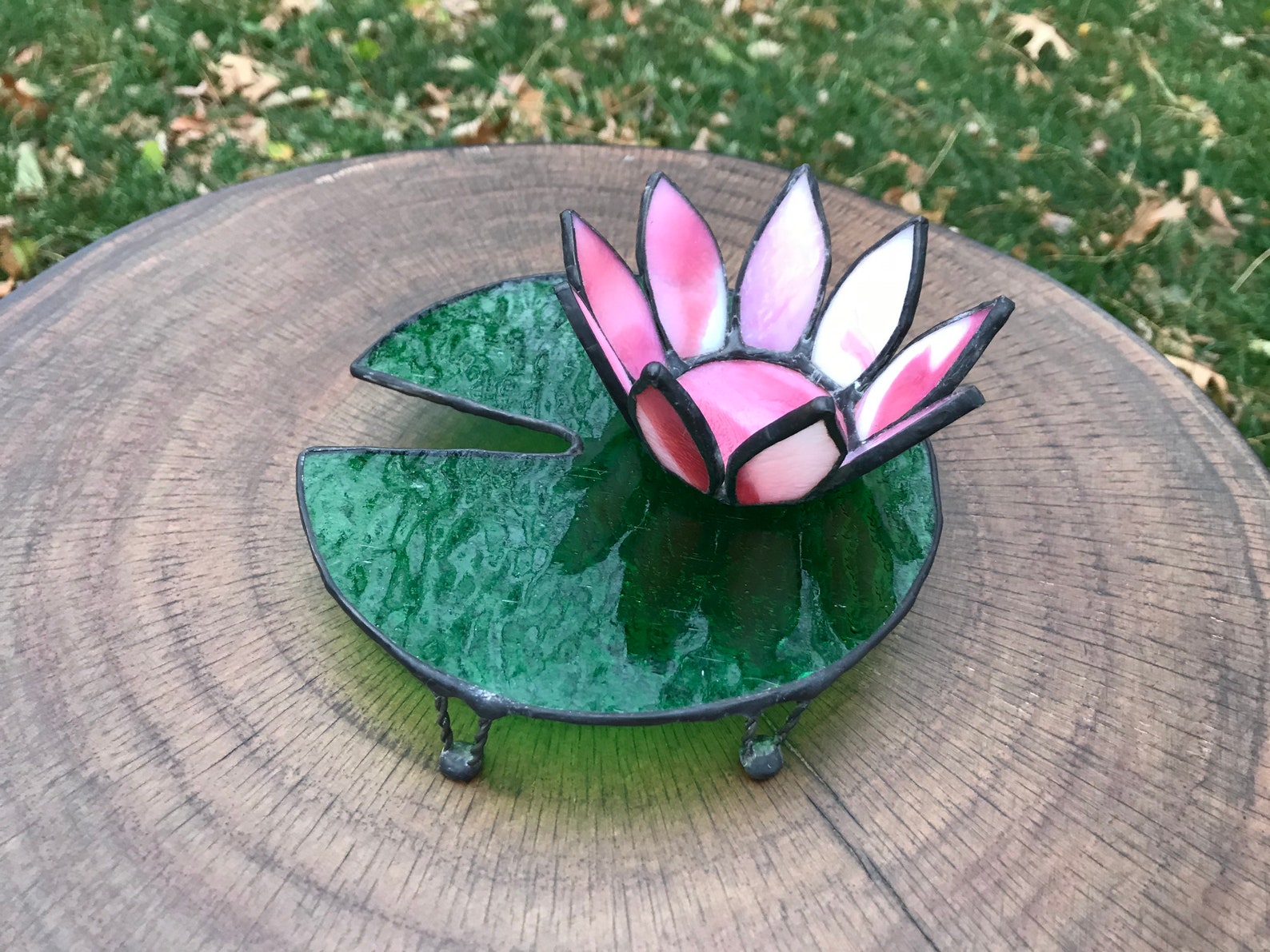 Green Water Lily Jewelry Perfume and Candle Holder Etsy