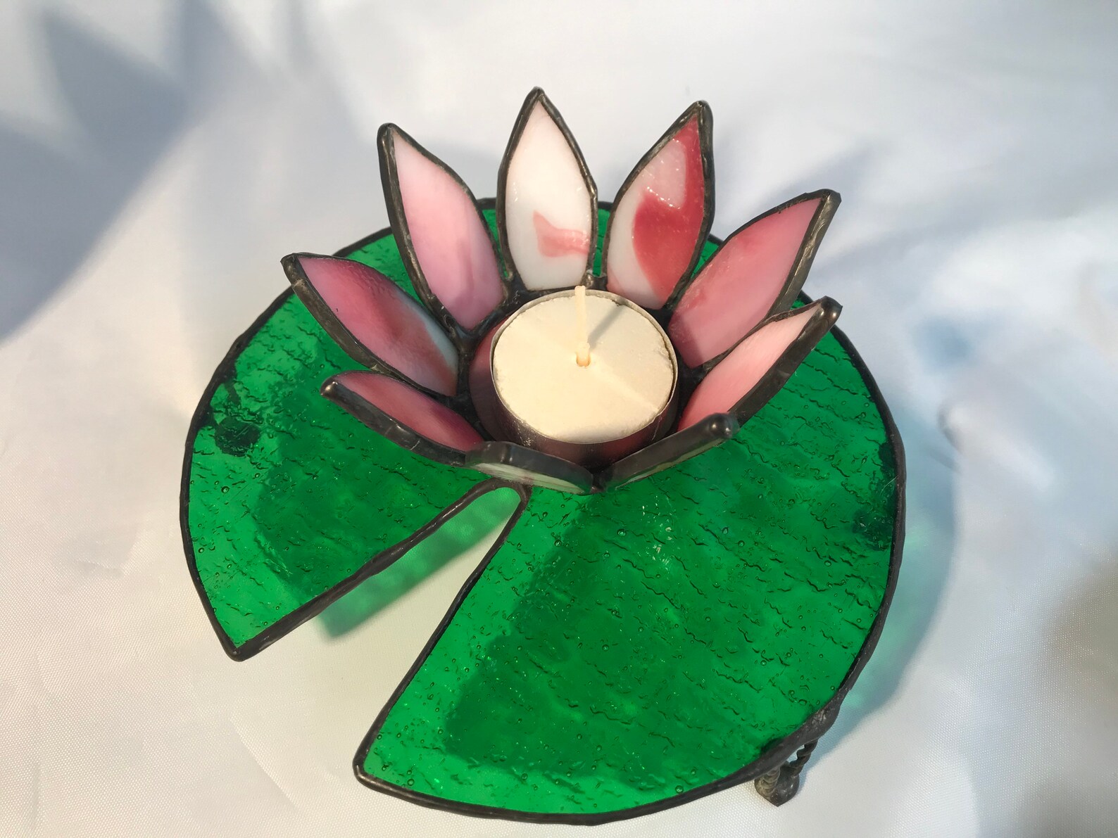 Green Water Lily Jewelry Perfume and Candle Holder Etsy