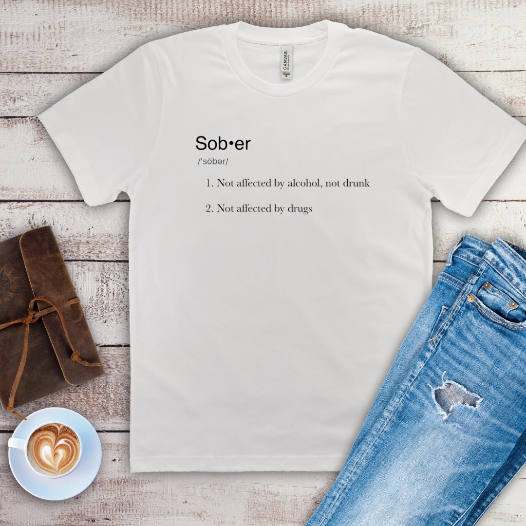 Definition Of Sober Men's T-shirt Sober Clothing | Etsy