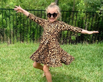 girls leopard print dress