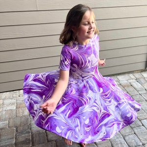Summer Twirl Dress for girls , More colors available, Very Soft Dress, Spring Dress, Summer Dress, Back to School Dress, Full Circle Dress