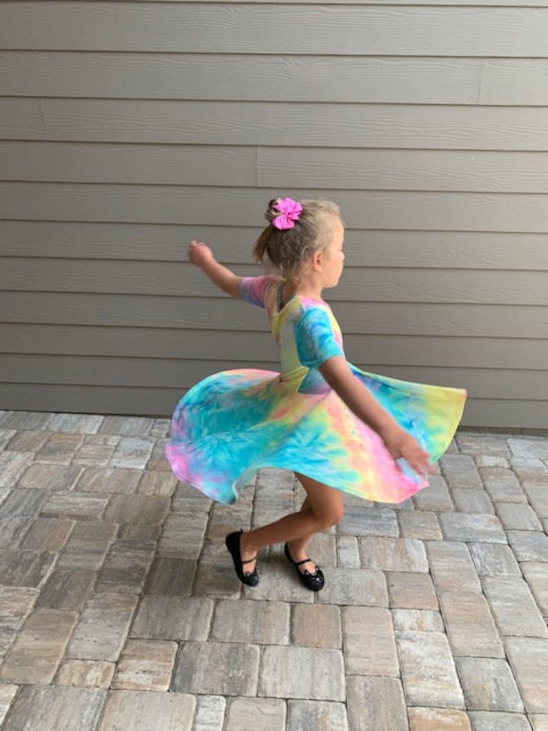 Easter Twirl Dress for girls, Multiple Prints, Spring Dress, Summer Dress, Back to School Dress image 1