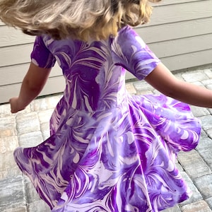 More colors available, Twirl Dress for girls, Very Soft Dress, Spring Dress, Summer Dress, Back to School Dress, Full Circle Dress image 4