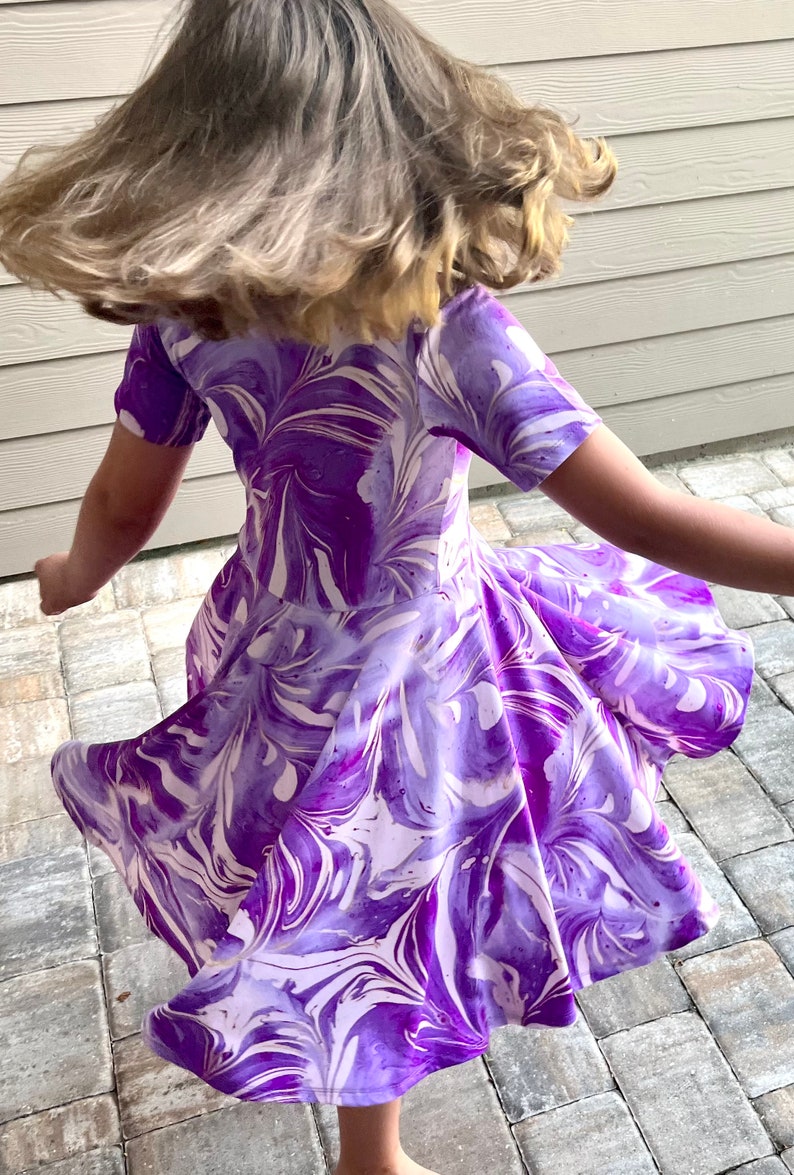 More colors available, Twirl Dress for girls, Very Soft Dress, Spring Dress, Summer Dress, Back to School Dress, Full Circle Dress image 4