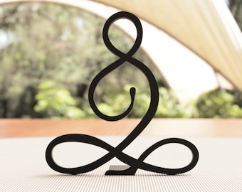 Minimalistisch Boeddhabeeld: One Line Art, yogadecor