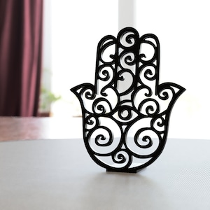 Hamsa Hand Statue hand of fatima wall art zen yoga decor meditation corner focus evil eye charm buddah home decor protection amulet gift