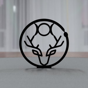 Cernunnos Stand | Minimalist Occult Wicca Art of a Celtic Druid Horned God
