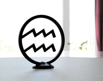Aquarius Zodiac Sign Statue: Minimalist Astrology Decor