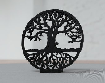 Yggdrasil Tree of Life Stand: Minimalist Viking Decor