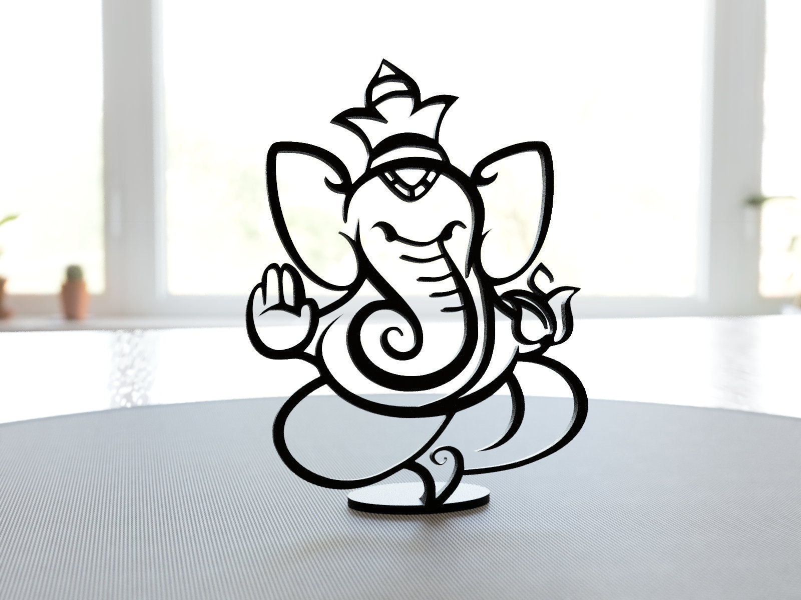 Ganesha Statue Minimalist Design Standing Ganesh Wall Art Etsy