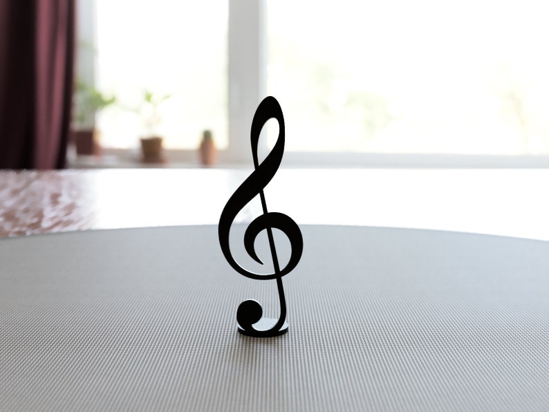 Music Gifts Small Treble Clef Art Sculpture Gift for Musician or Music Teacher Home Decor image 1