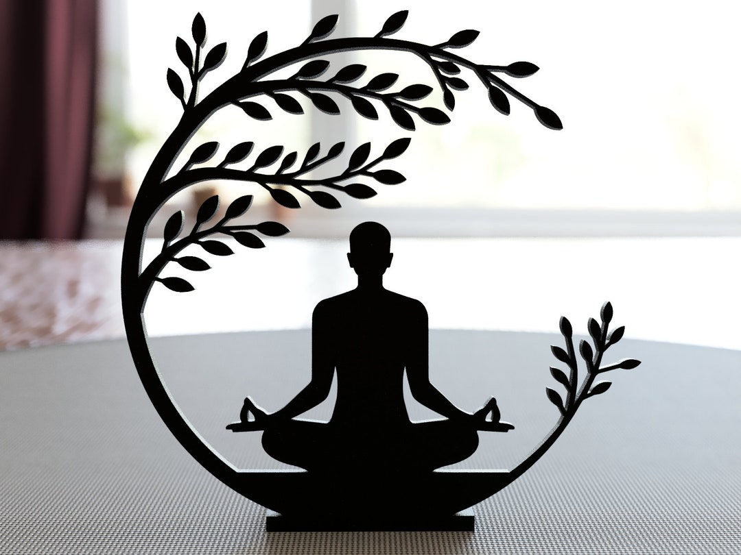 Buddha Meditation Statue Wall Art Zen Yoga Decor Etsy