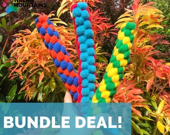 Handmade Fleece Tug Toy 3-Pack: Dog Training & Puppy Play