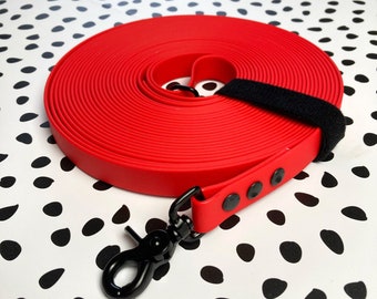 Waterproof Dog Long Line Lead (20mm Width) | Puppy Recall Training | Easy Clean | Scentwork | Mantrailing