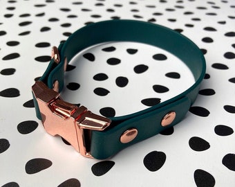 Quick Release BioThane Dog Collar: Waterproof, Easy Clean, Not Adjustable