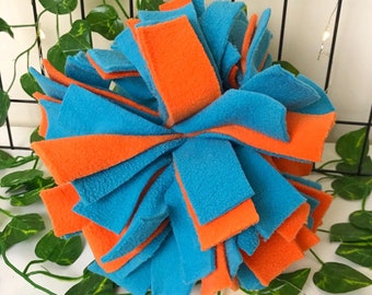 Handmade Fleece Snuffle Ball: Enrichment Toy, Slow Feeder