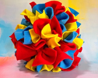 Handmade Roly Poly Snuffle Ball: Enrichment Toy, Slow Feeder