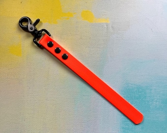 BioThane® Waterproof Grab Tab | Short Vegan Leather Tab Lead | Close Control Work