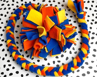 Handmade Fleece Snuffle Tug Toy: Flyball & Agility Training