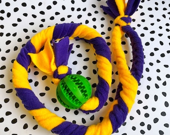 Jumbo Fleece Flyball Tug Toy: Handmade Dog Training Ball