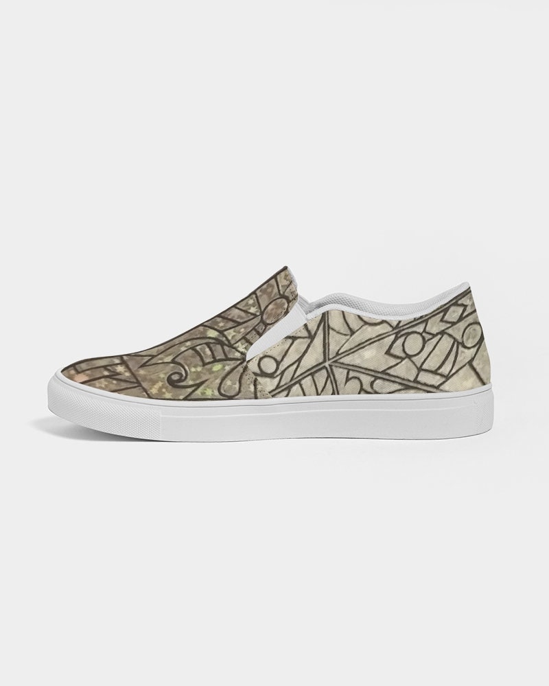Women's Lace Up Flyknit Shoe Abstract Gold Diamond