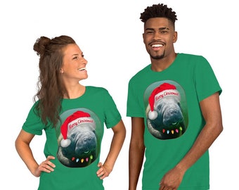 Weihnachten Manatee Tee/Weihnachts-T-Shirt/Weihnachts-T-Shirt/Funny Christmas Tee/Funny Christmas T-Shirt/Urlaubs-Shirt