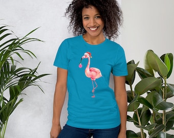 Weihnachten Flamingo/Rosa Flamingo Shirt/Rosa Flamingo Shirt / Mama Geschenk/Flamingo Liebhaber Geschenk