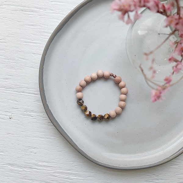 Tigers Eye and Rosewood Diffuser Bracelet, Healing Jewelry Diffuser Jewelry, Beaded Bracelet, Chakra Bracelet