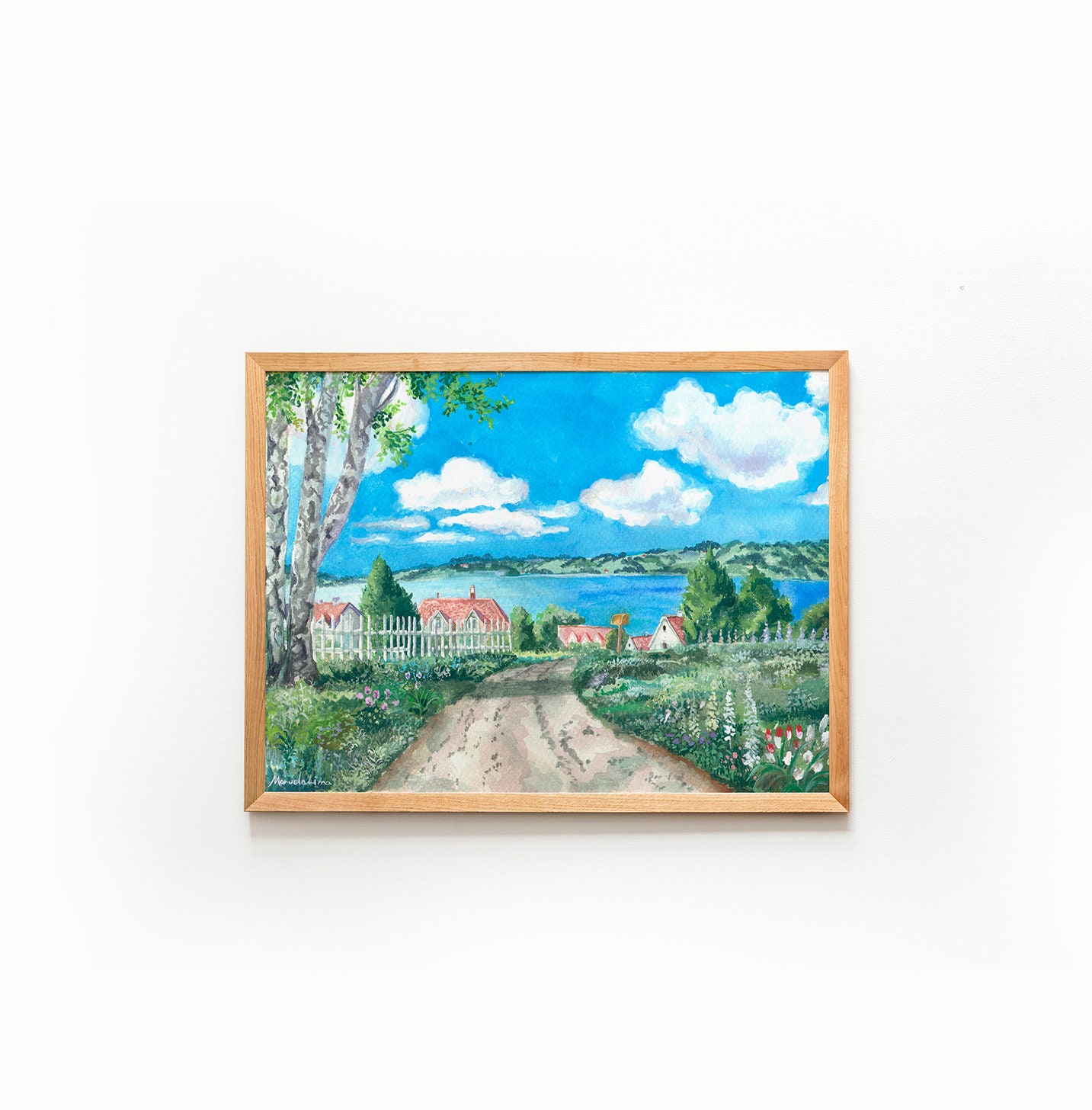 Gouache Landscapes Ghibli Scenery Art Print Etsy