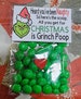 candy stocking stuffers / Christmas / party favors mrs. Claus,  grinch, reindeer, snowman poop 