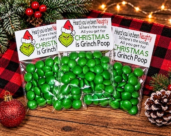 candy stocking stuffers christmas Treats / School / party favors grinch poop