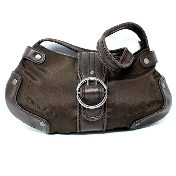 Designer MEXX Nylon Canvas Shoulder Hobo Baguette