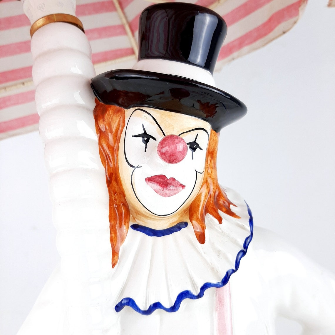 Vintage Large Ceramic Table Lamp Clown Italy 1960s Retro Etsy