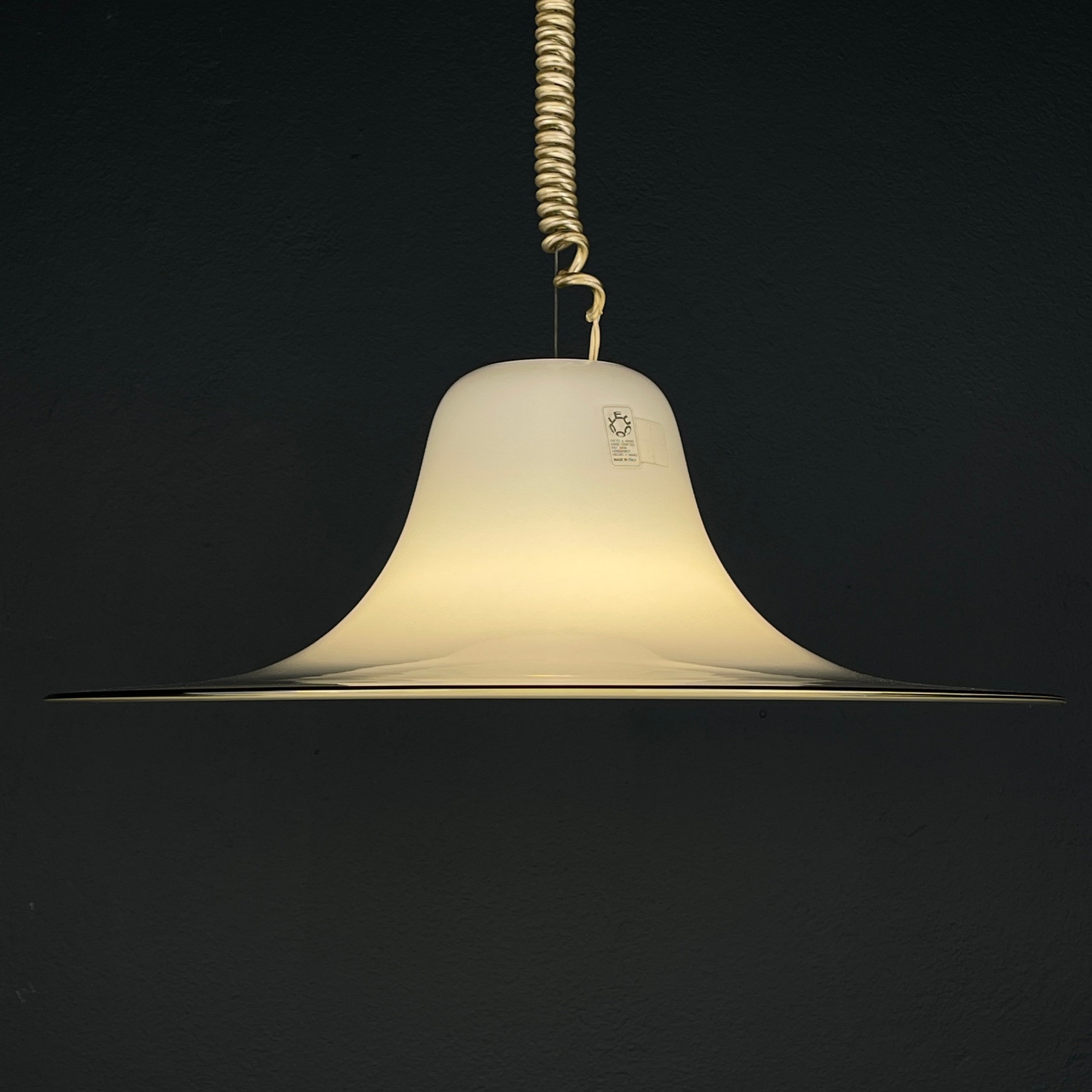 Cinea Pendant Lamp by Giusto Toso for Leucos Italy 1970s Mid