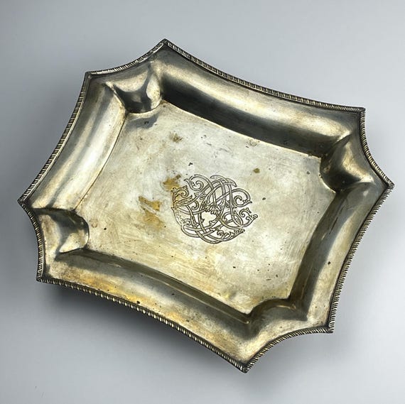 Antique Silver Plated Tray by Queen Victoria Sheffield, England