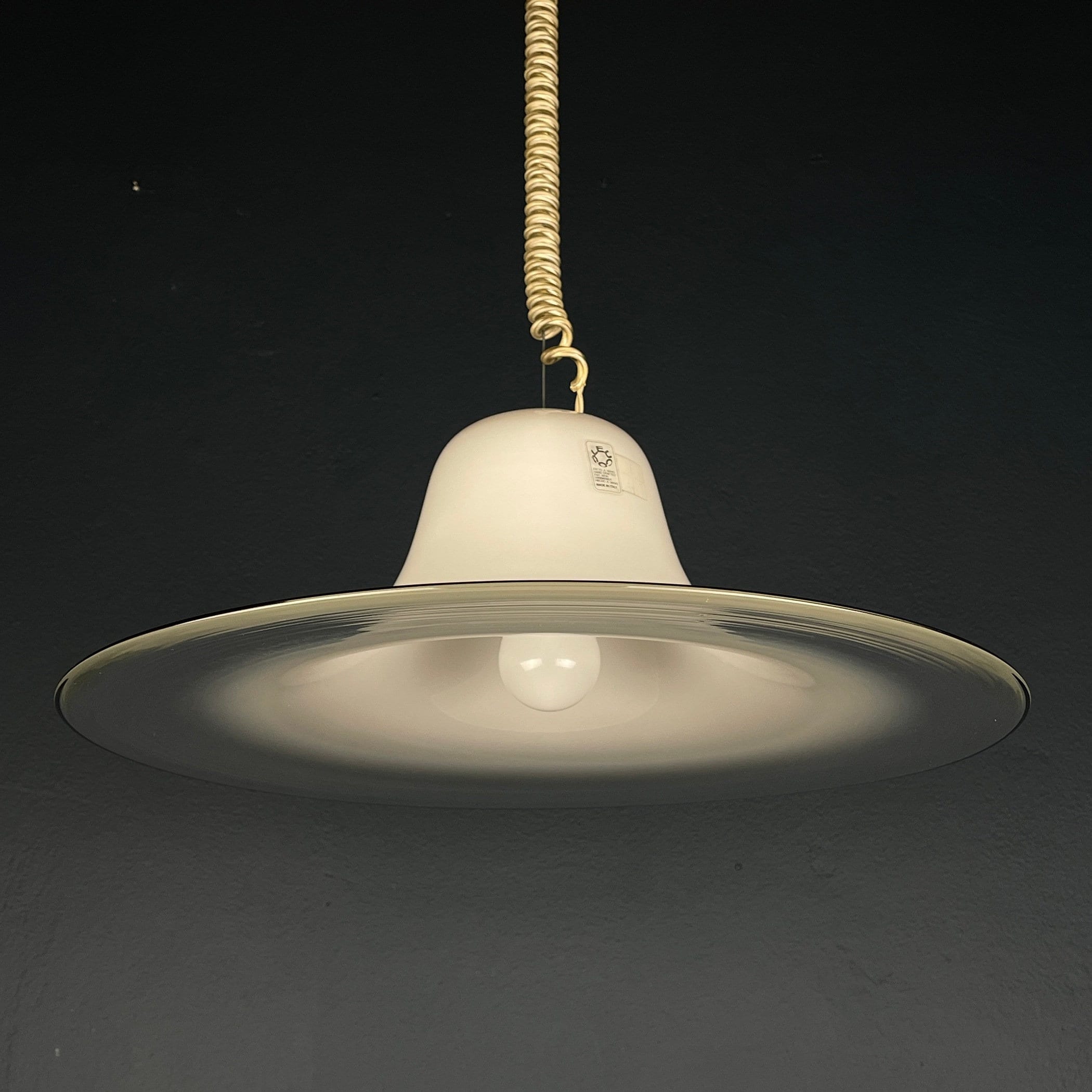 Cinea Pendant Lamp by Giusto Toso for Leucos Italy 1970s Mid