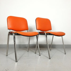 Retro office chair Yugoslavia &#39;80s Orange desk chair