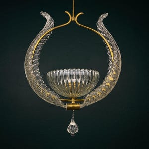 Murano chandelier by Ercole Barovier Barovier & Toso, Italy 1930s