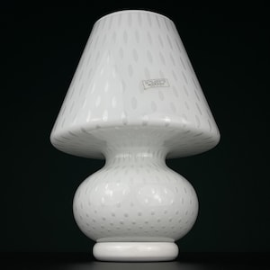Original Murano Glass Table Lamp Mushroom, Italy 1990s, Vintage home decor