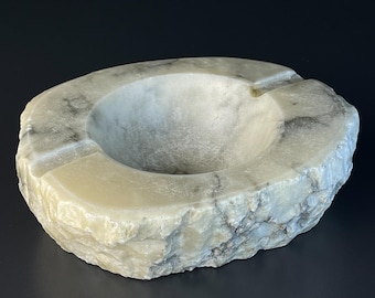 Vintage alabaster ashtray, Italy 1960s, Mid-century Italian modern