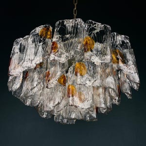 Murano glass chandelier by Mazzega, Italy, 1960s, Vintage home decor