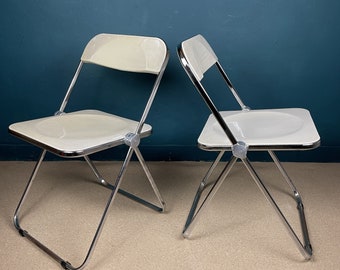 Chaises pliantes vintage Plia par Giancarlo Piretti pour Castelli Italie années 1970 Set de 2 Design moderne Mid-Century