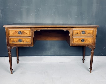 Vintage wood sideboard Italy 1950s  venetian wooden console table