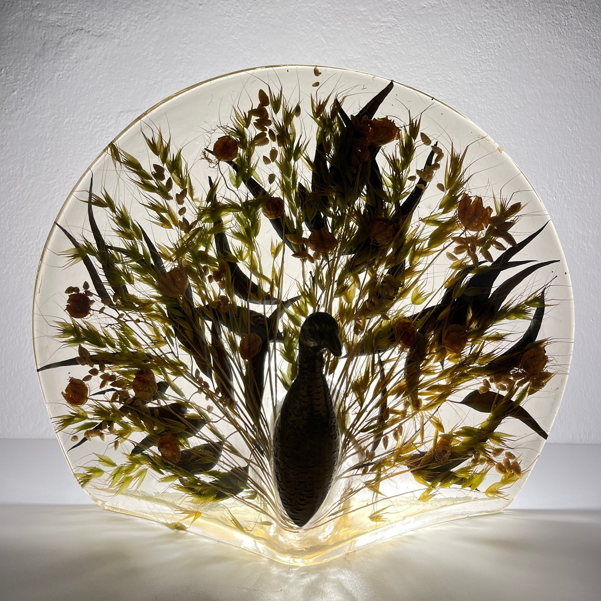 Grande Assiette Décorative Riccardo Marzi – Résine Florale, Fait Main à Florence (Italie)