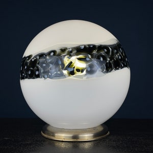Murano Glass Table Lamp Italy 1970s Mid-century Modern Italian lighting ball table lamp