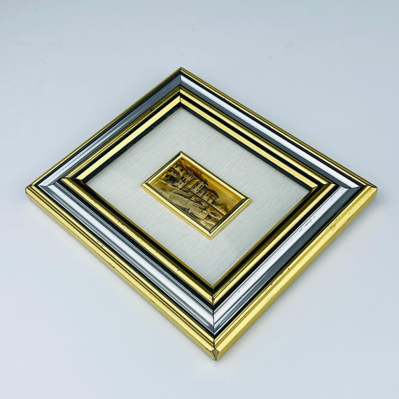 Vintage 925 Silver Pressed Art Framed, Italy, 1970s, Vintage Home