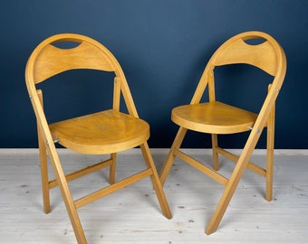 Mid-Century Iconic Folding Chairs "Tric" by Achille and Pier Giacomo Castiglione for BBB Emmebonacina, Italy, 1965 Set of 2