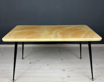 Mid-century beige coffee table Italy 1950s Art deco Vintage Italian Modern