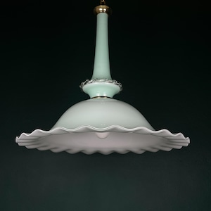 Vintage Murano glass pendant lamp by Venini, Italy 1970s, Mid-century Italian modern