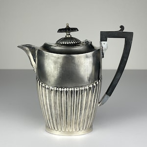 Antique silver plated coffee pot by Sheffield, England, 1890-1910s, Vintage home decor